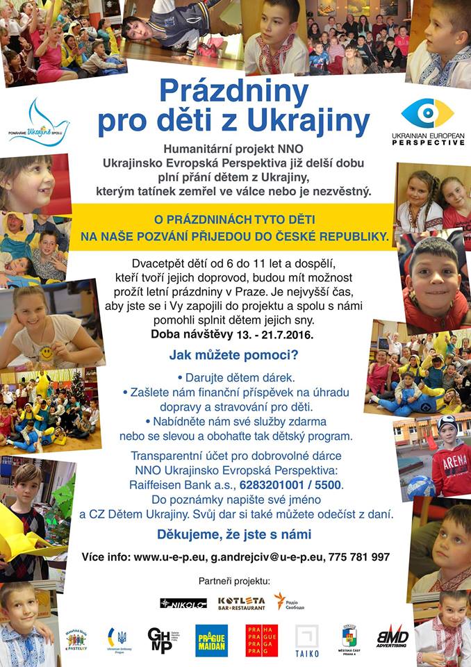 Letní prázdniny pro dětí z Ukrajiny
